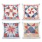 Stupell Industries Classic Patriotic Quilt Patterns 4 Piece Decorative Printed Throw Pillow Set, design by Susan Arnot, 18 x 7 x 18